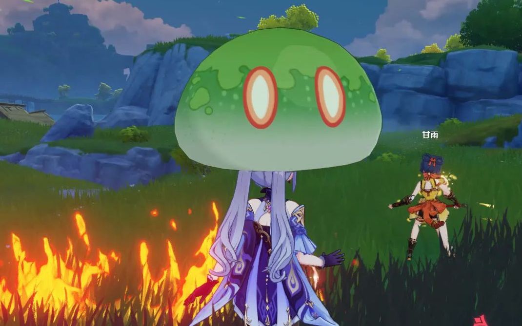 【原神】不愧是" 草 "史莱姆_手机游戏热门视频