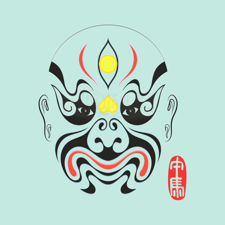 探索中国传统纹样之旅今天分享的是十二生肖脸谱下喜欢就点赞关注我吧
