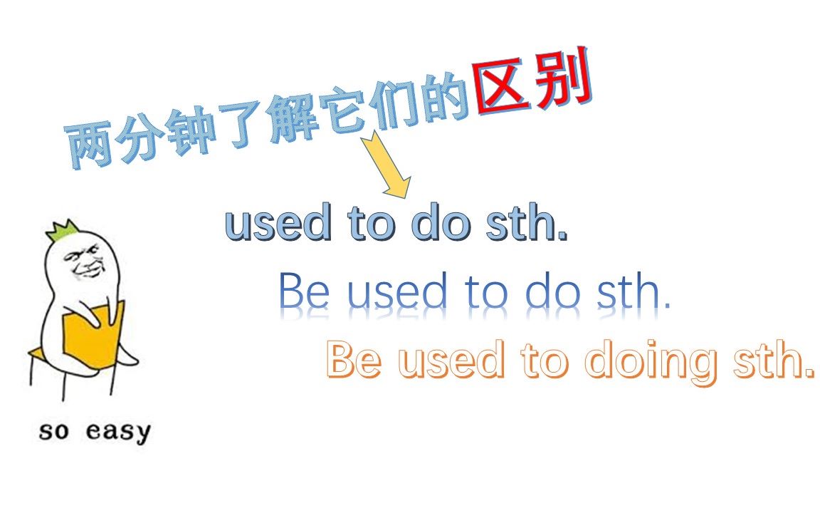 [图]used to do sth,be used to do, be used to doing sth 的区别