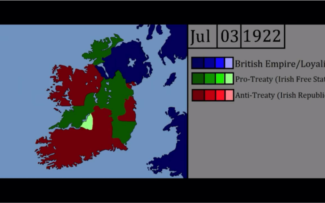【历史地图】爱尔兰独立战争及内战每天战线变化哔哩哔哩bilibili