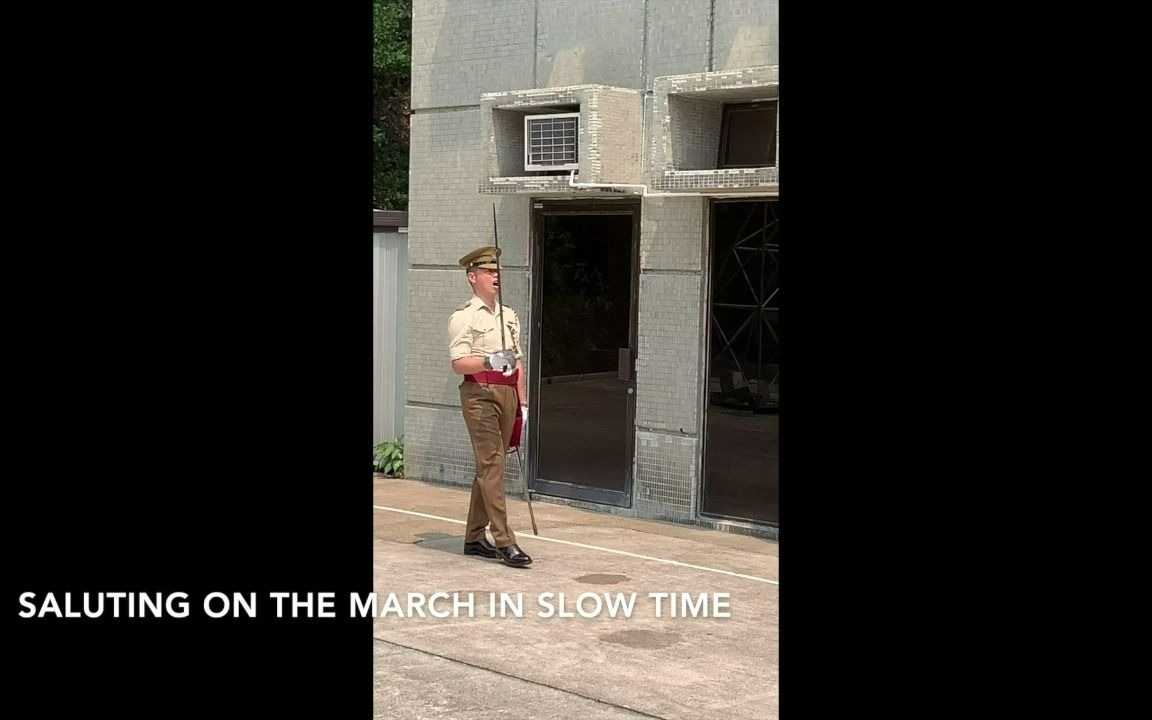 [图]港式步操教学Sword Drill Lesson 4 - Saluting on the March in Slow and Quick Time