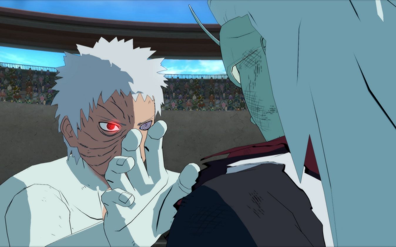 【火影忍者究极风暴4】白发带土mod,"现在的我是宇智波带土"