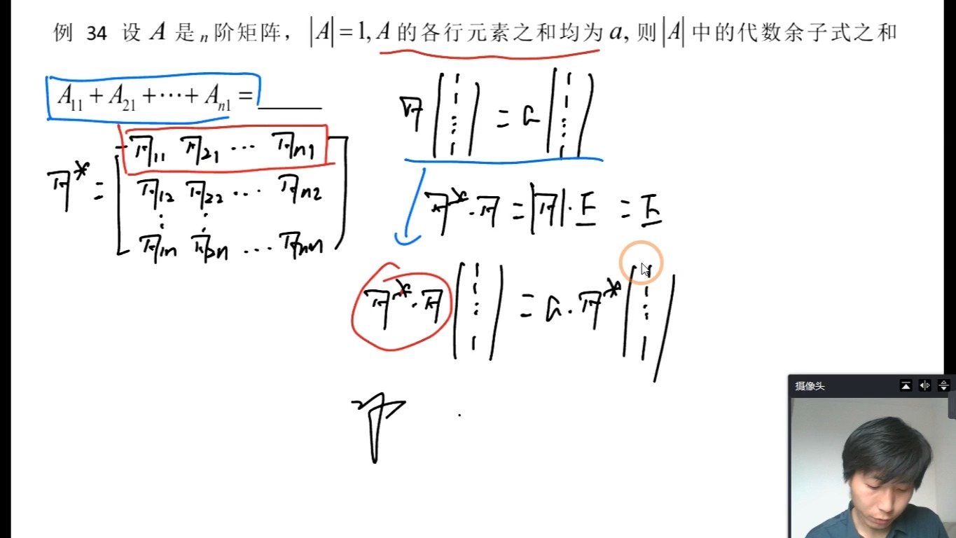a代数余子式之和