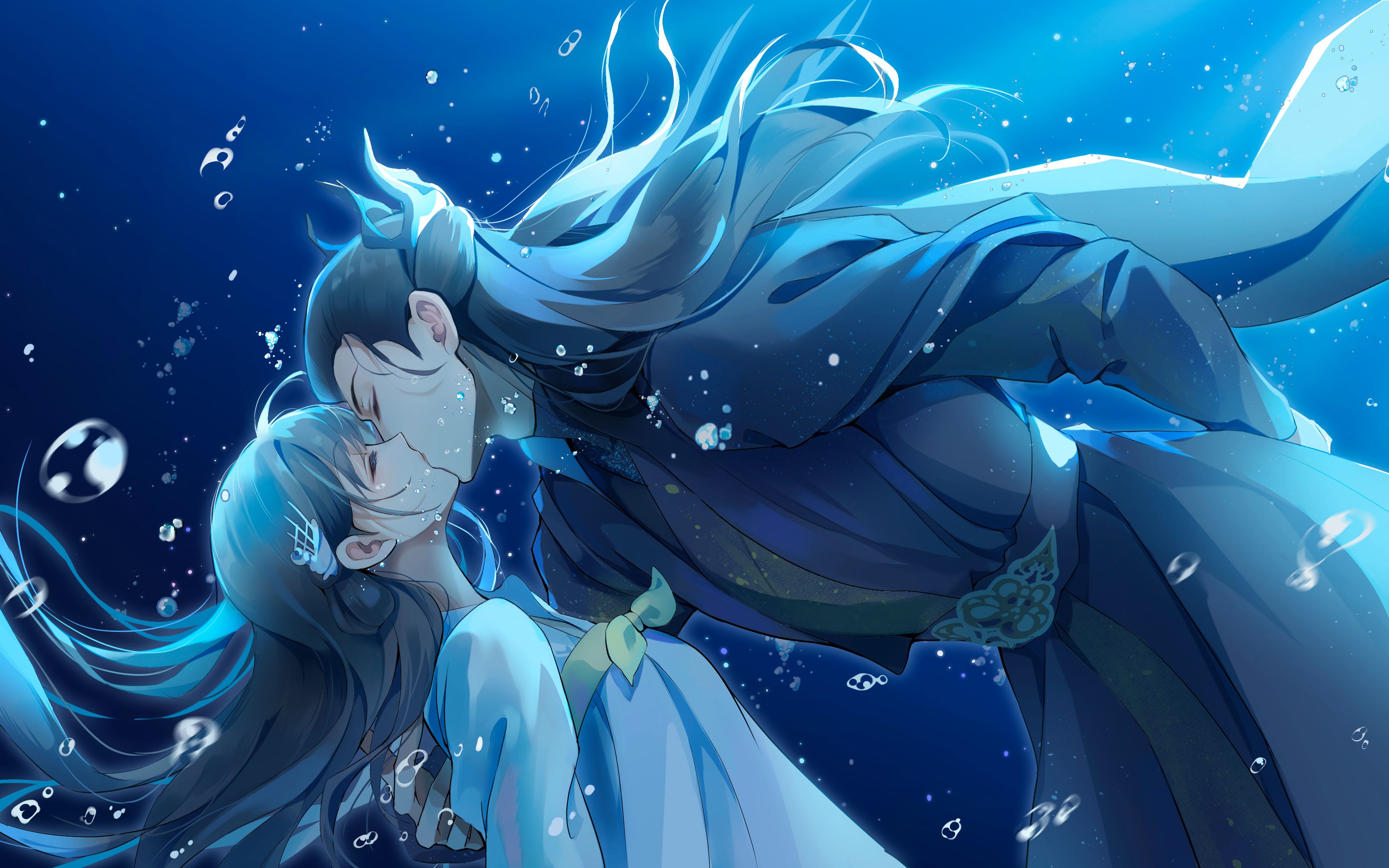 【苍兰诀】第八集吻戏同人绘画过程彼岸bgm_哔哩哔哩_bilibili