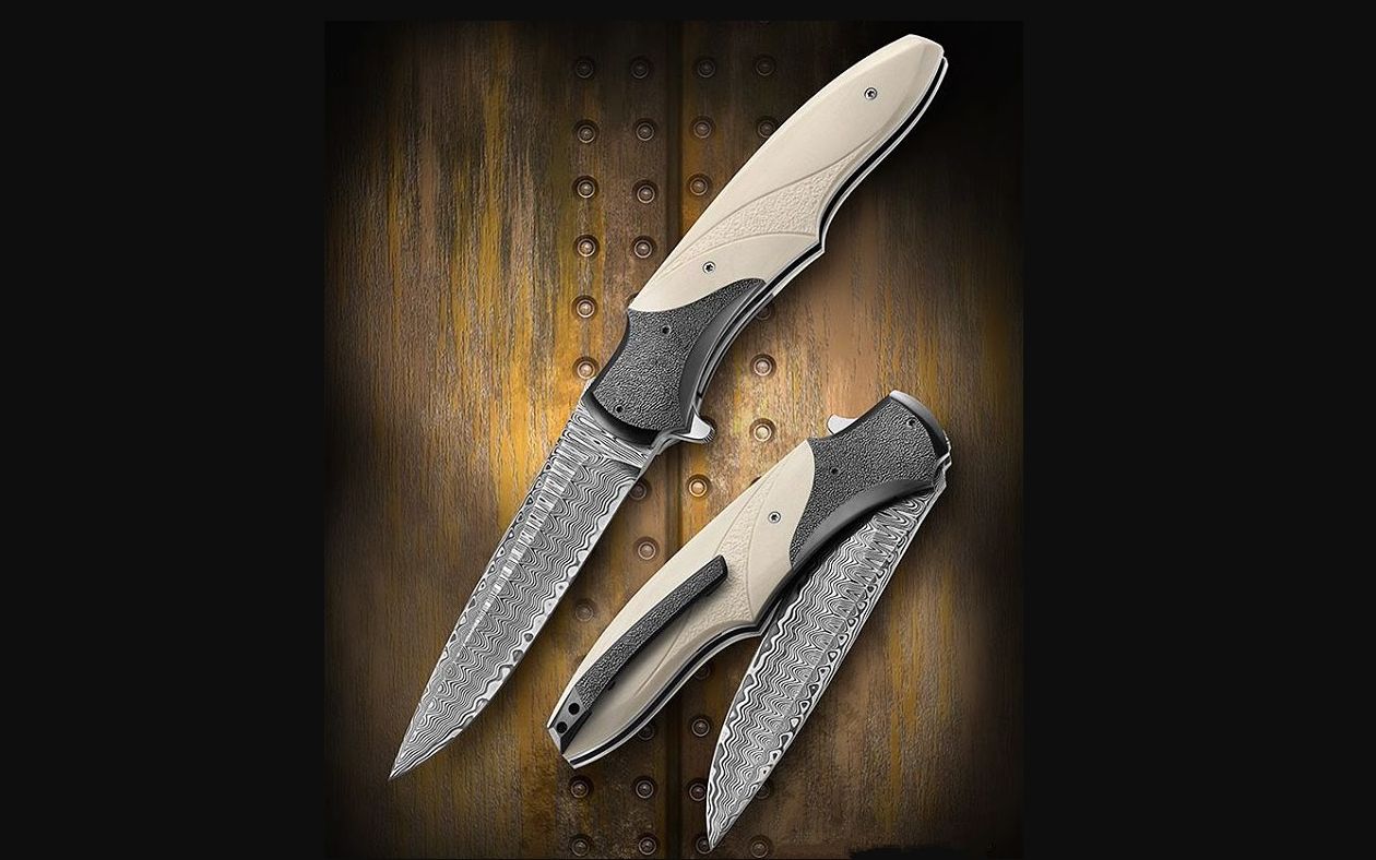 战术折刀终极收藏aki大师沃夫冈洛奇勒雕刻手柄锆刀枕大马战术快开折