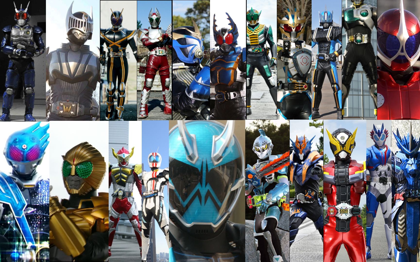 【b站最全】历代20位假面骑士二骑全形态变身合集!