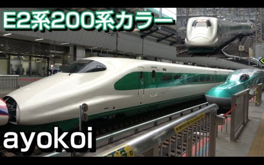 東北新幹線開業40周年記念E2系200系カラー東京駅_哔哩哔哩_bilibili