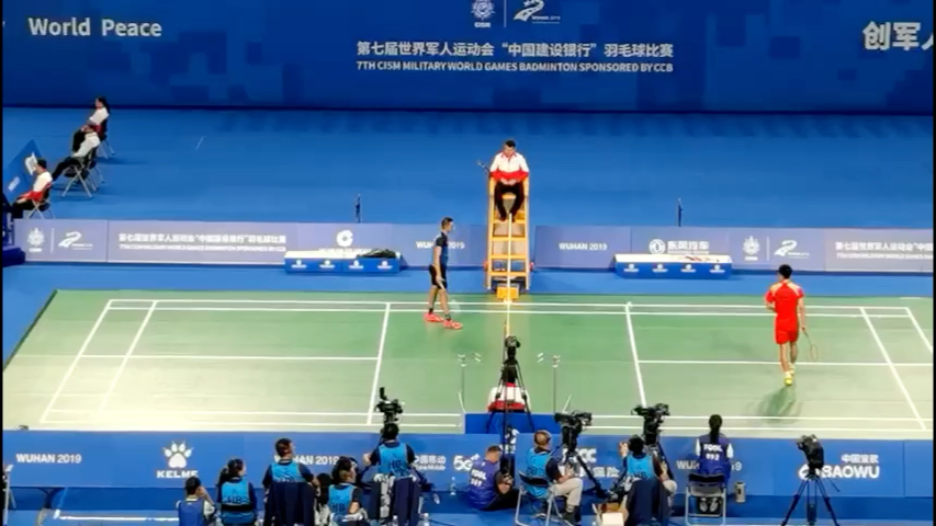 2019年军运会武汉大学赛场羽毛球比赛