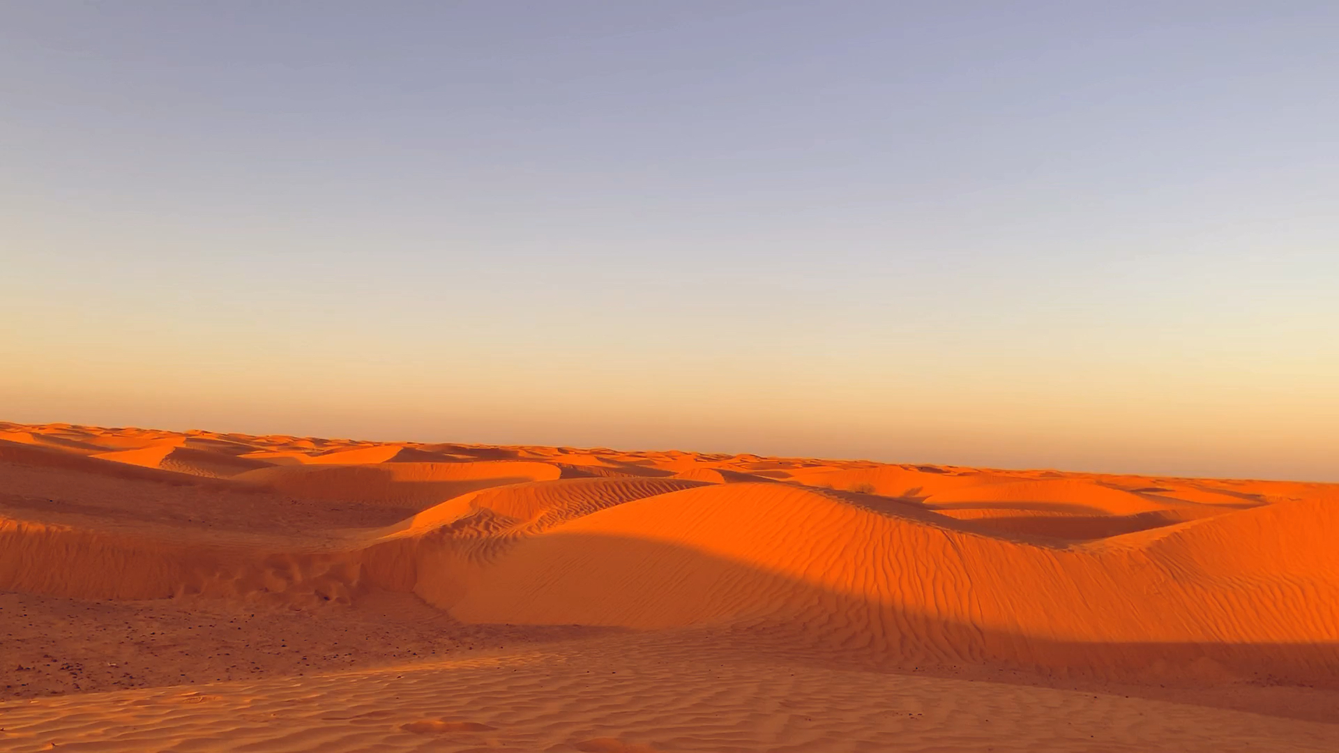 撒哈拉沙漠的日落