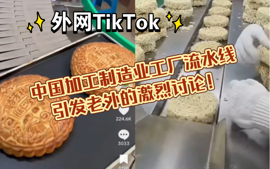 【TikTok】外网上的中国加工制造业工厂流水线月饼、面饼、肥皂引发老外的激烈讨论!|海外国际版抖音国外网友评论哔哩哔哩bilibili