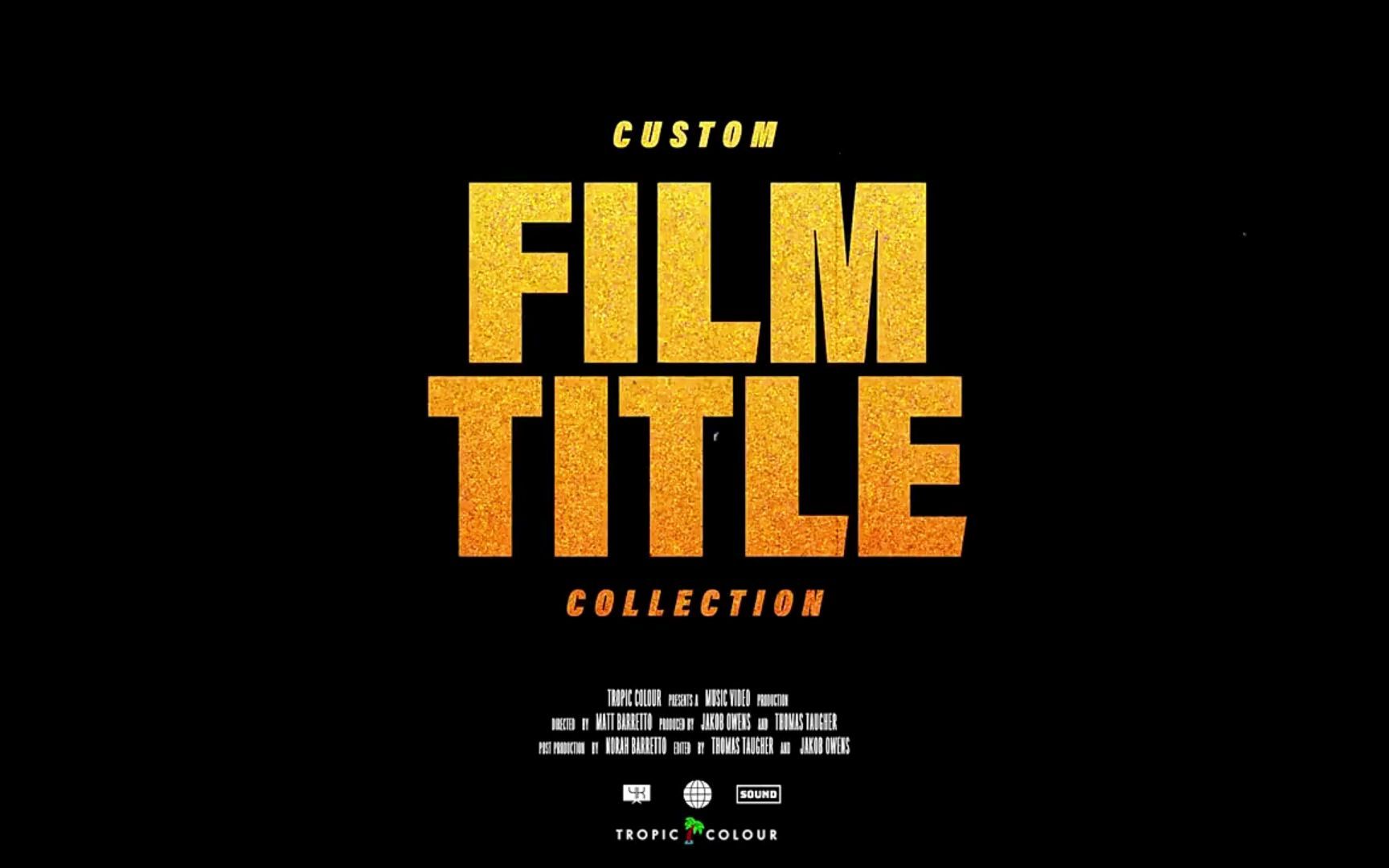 pr模板fcpx插件ps模板-20组创意史诗电影文字标题排版视觉设计 tropic