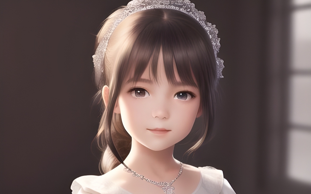 今天的ai画图关键词:洛丽塔,白色蕾丝,小女孩