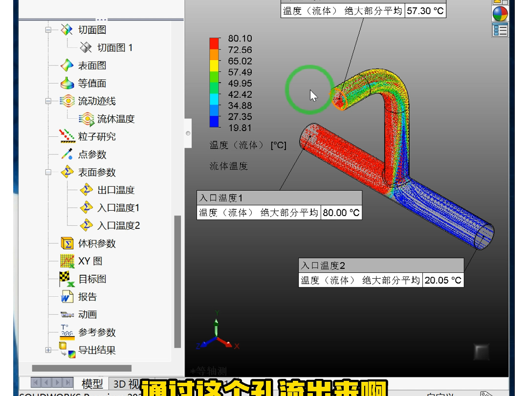 水流冷热交替flow Simulation流体仿真 #SolidWorks老白#SolidWorks哔哩哔哩bilibili