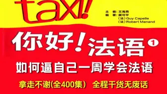 【全400集】(允许白嫖) 198小时讲完的法语入门学习教程！全程干货无废话！通俗易懂，学完秒过B2！我付费你白嫖！还学不会，我直接退出法语圈！！