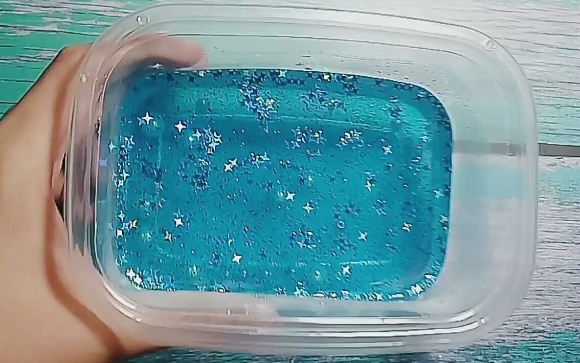 【slime】震惊!入坑两个半月男slimer竟做出仿液态玻璃!