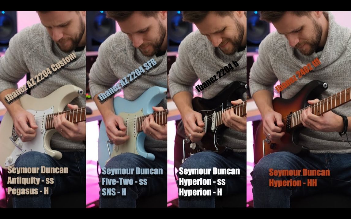 [图]【Ibanez AZ系列 拾音器对比】 Seymour Duncan pickups comparison