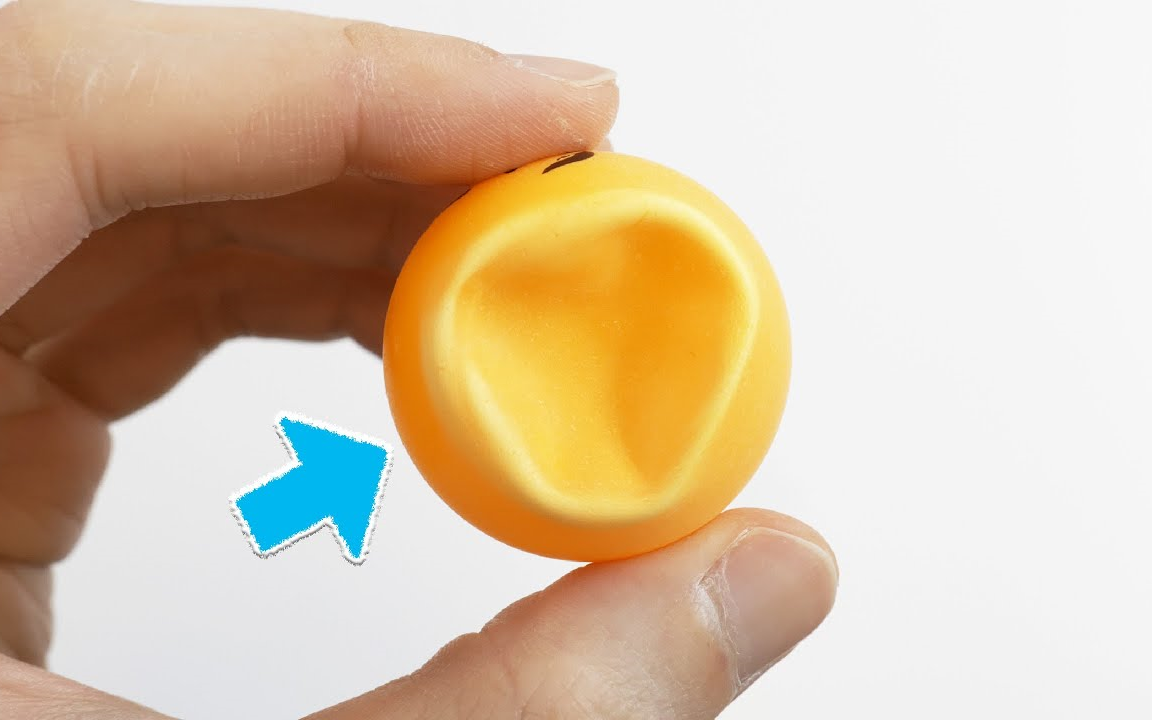 乒乓球凹陷了怎么办?4个方法,修复凹下去的乒乓球