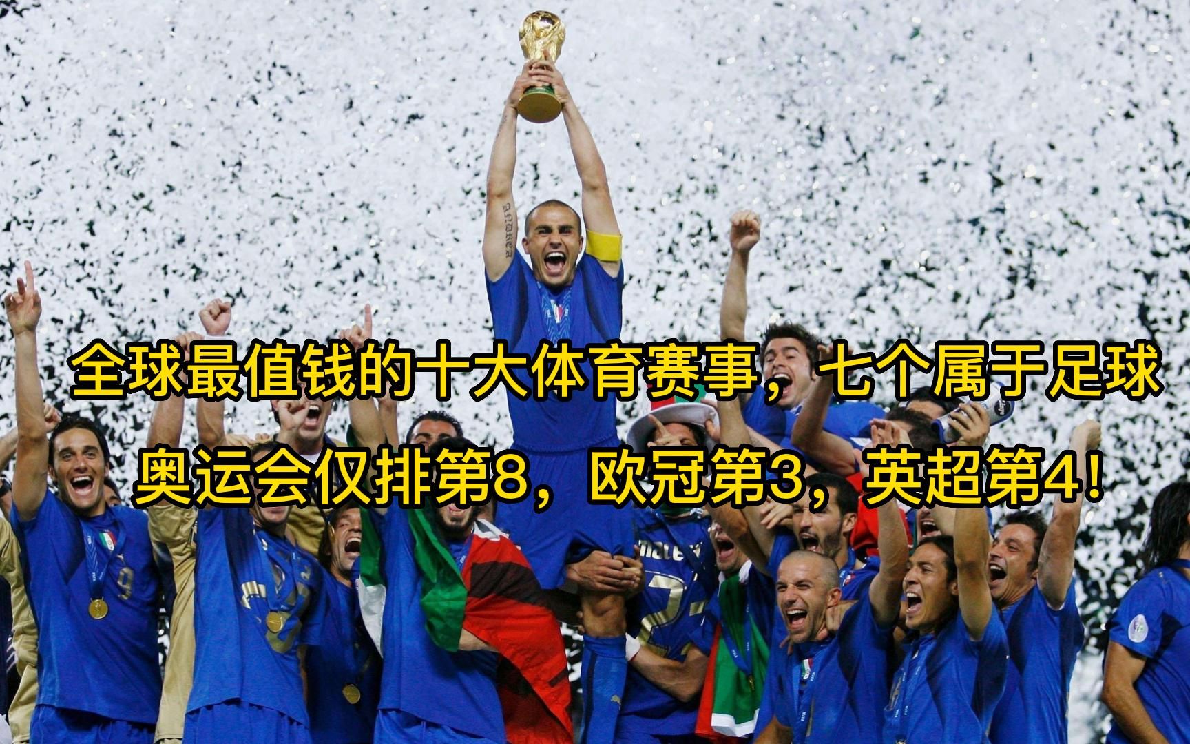 全球最值钱的十大体育赛事,7个属于足球,奥运会仅排第8,欧冠第3,英超第4!哔哩哔哩bilibili