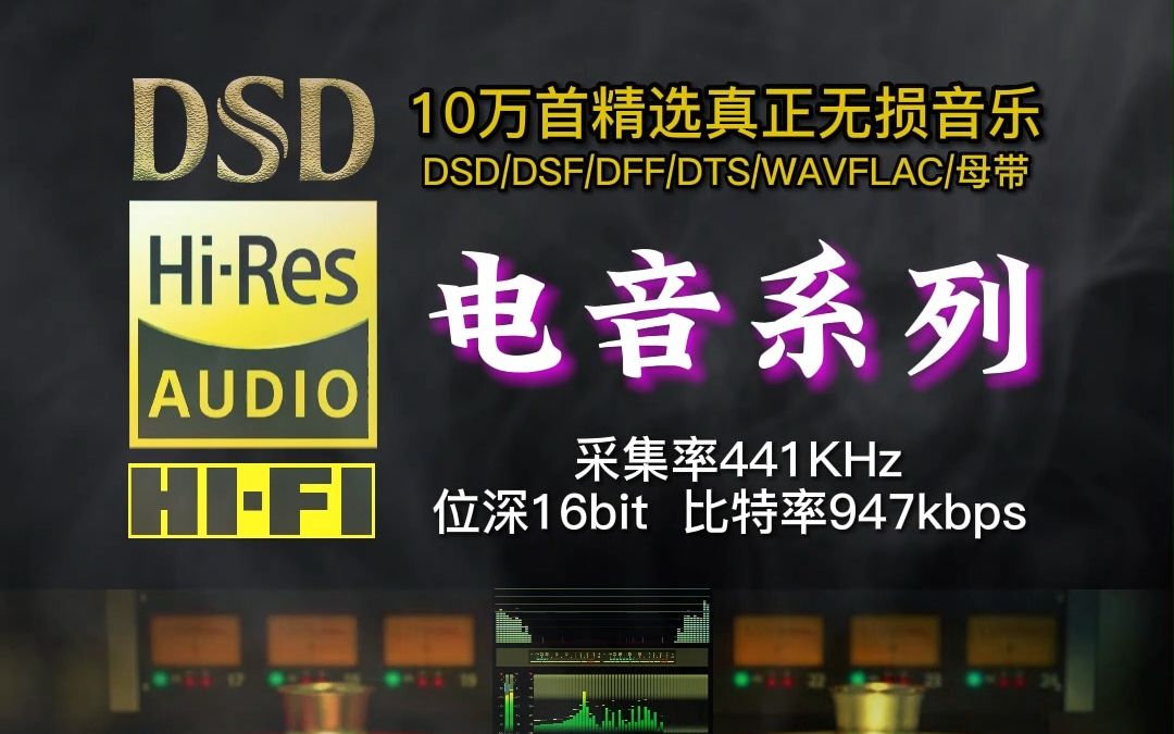 [图]10万首精选真正无损音乐：电音系列，采集率441KHz，位深16bit，比特率947kbps