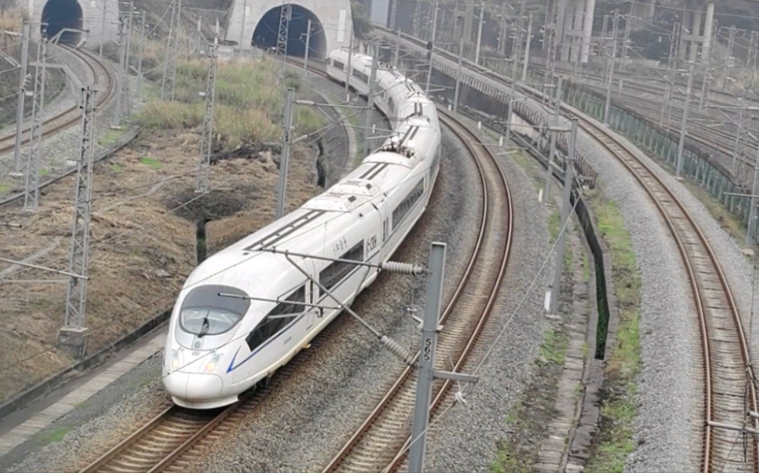 郑渝高铁,重庆北开往郑州东的g3406次列车出重庆北站