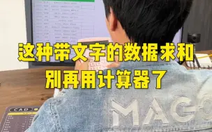 Download Video: 这种带文字的数据求和别再用计算器了