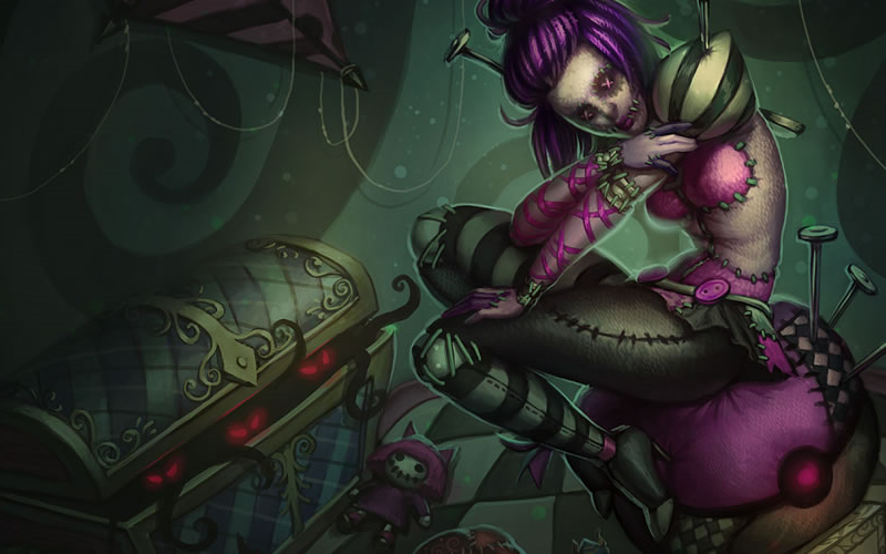 发条魔灵 奥莉安娜 恶灵布偶 皮肤浏览 skin spotlight_哔哩哔哩_bili