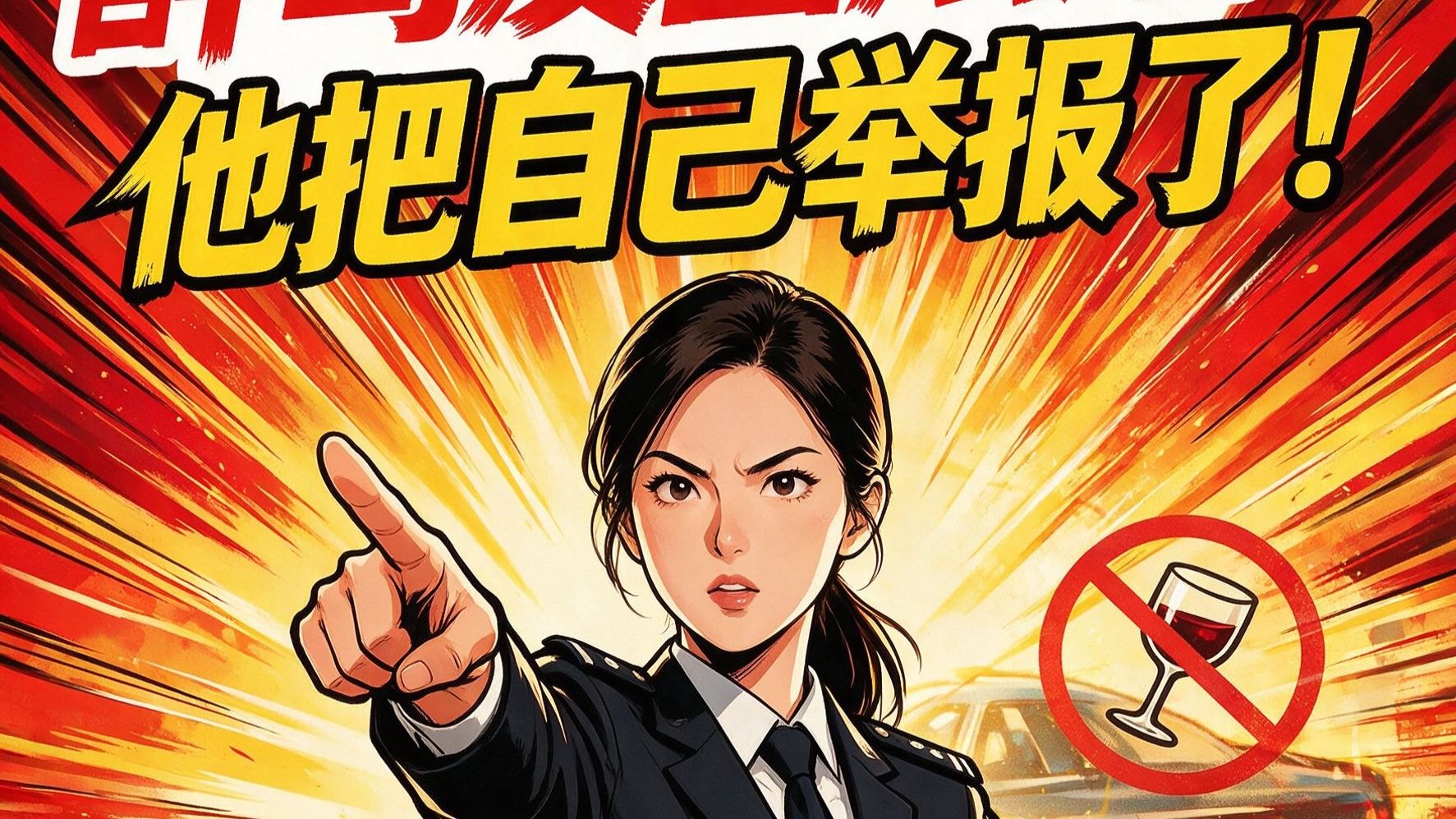 醉驾还发圈炫耀？他把自己举报了😂