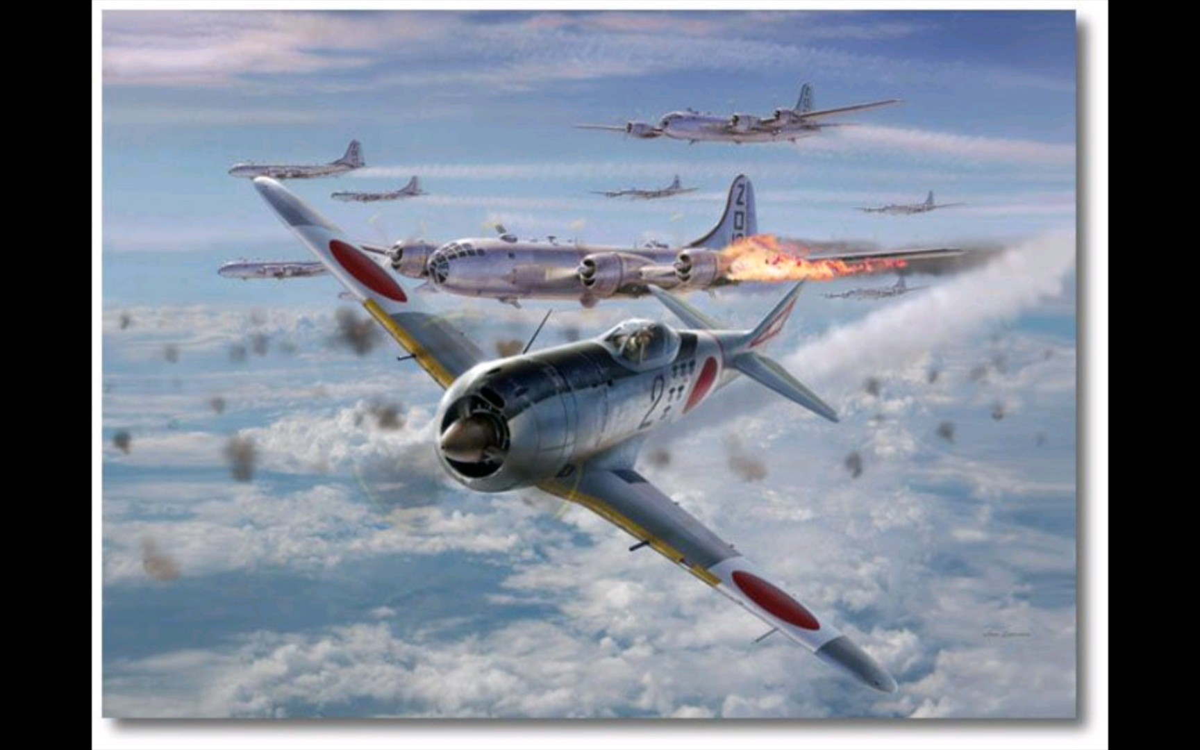 二战飞机绘画