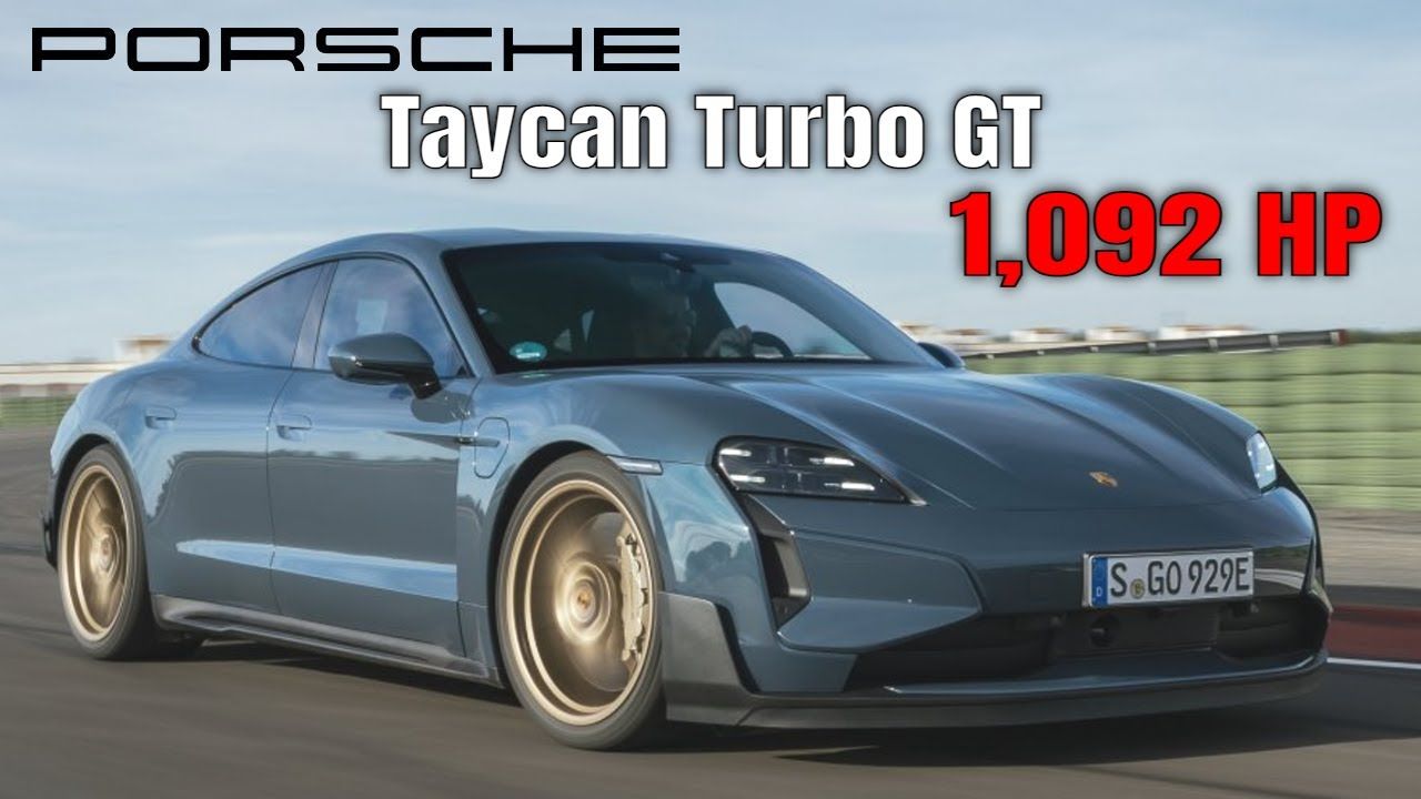 保时捷taycan turbo gt weissach套件 雨天赛道片段