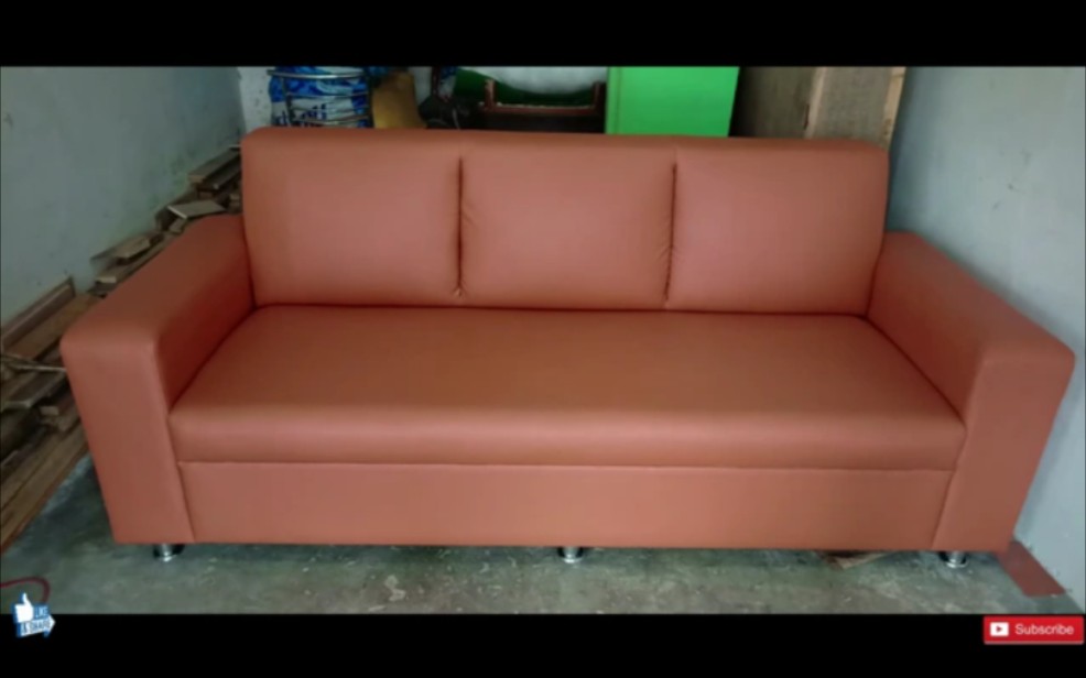 [手工皮具]皮沙发Diy Studio Couch,how to make a simple sofa哔哩哔哩bilibili