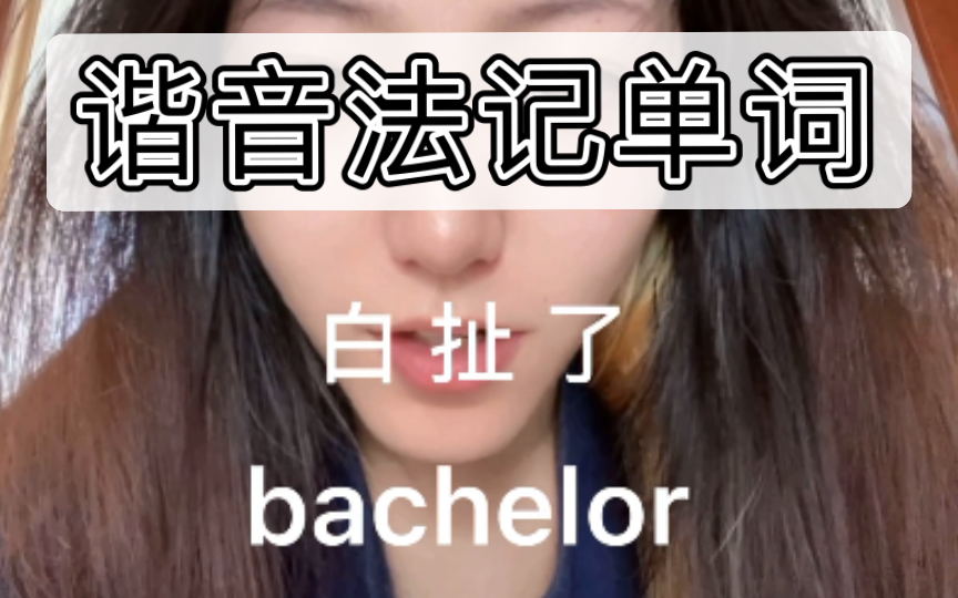 英语单词速记bachelor哔哩哔哩bilibili