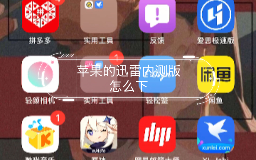 苹果的迅雷内测版怎么下哔哩哔哩bilibili