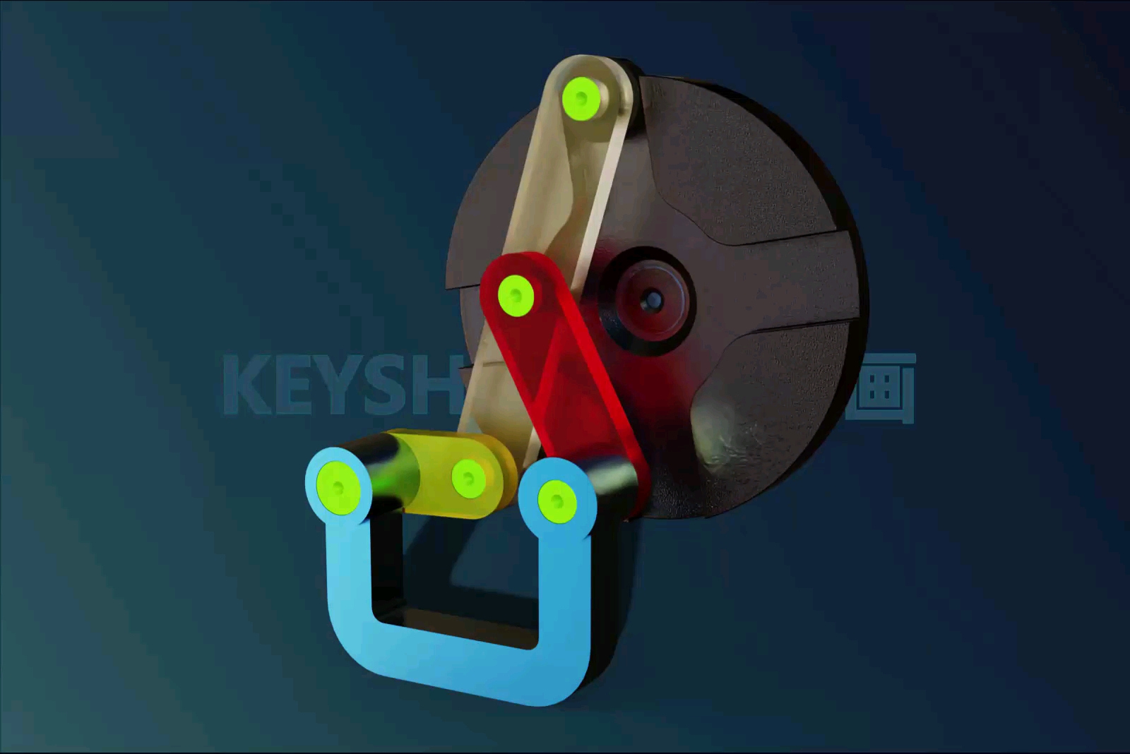 20221029一种间歇机构#机械动态图原理结构