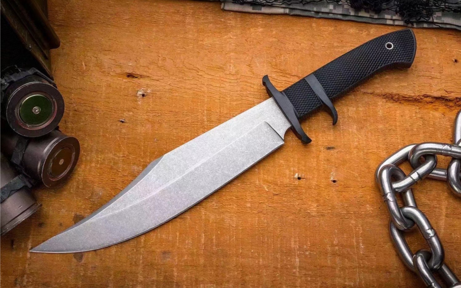 steel美国冷钢39lswba marauder aus 8a石洗bowie 掠夺者双护手博弈刀