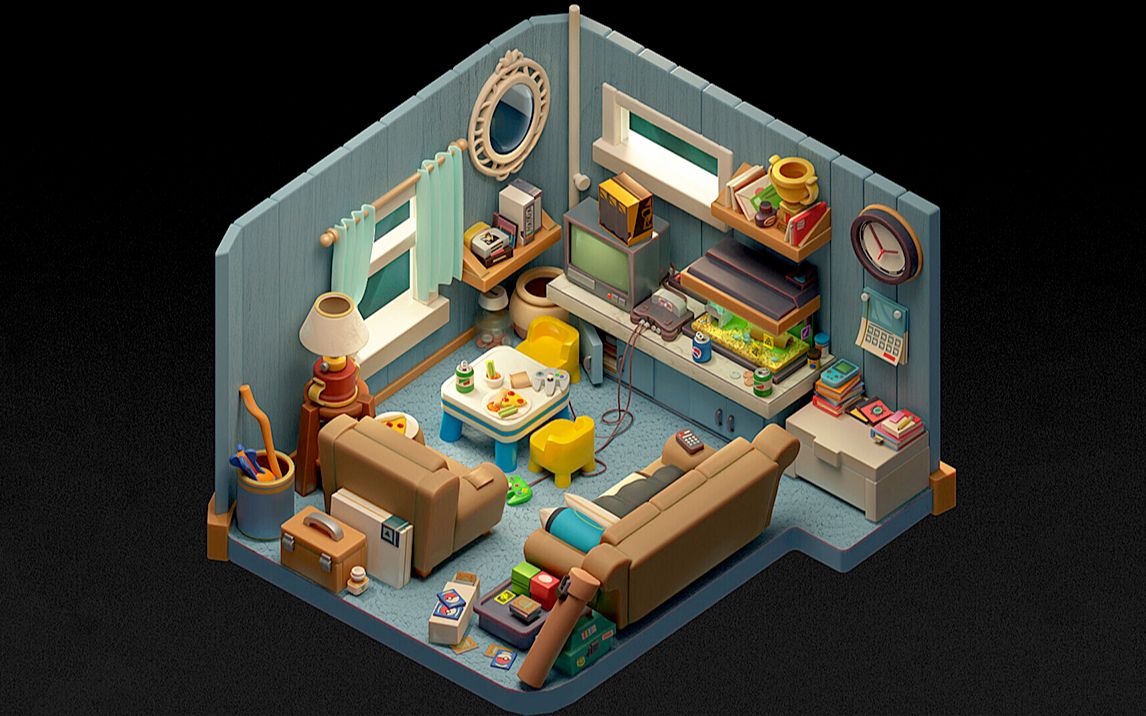 【3dmax】简单方盒场景模型制作,3dmax室内设计教学