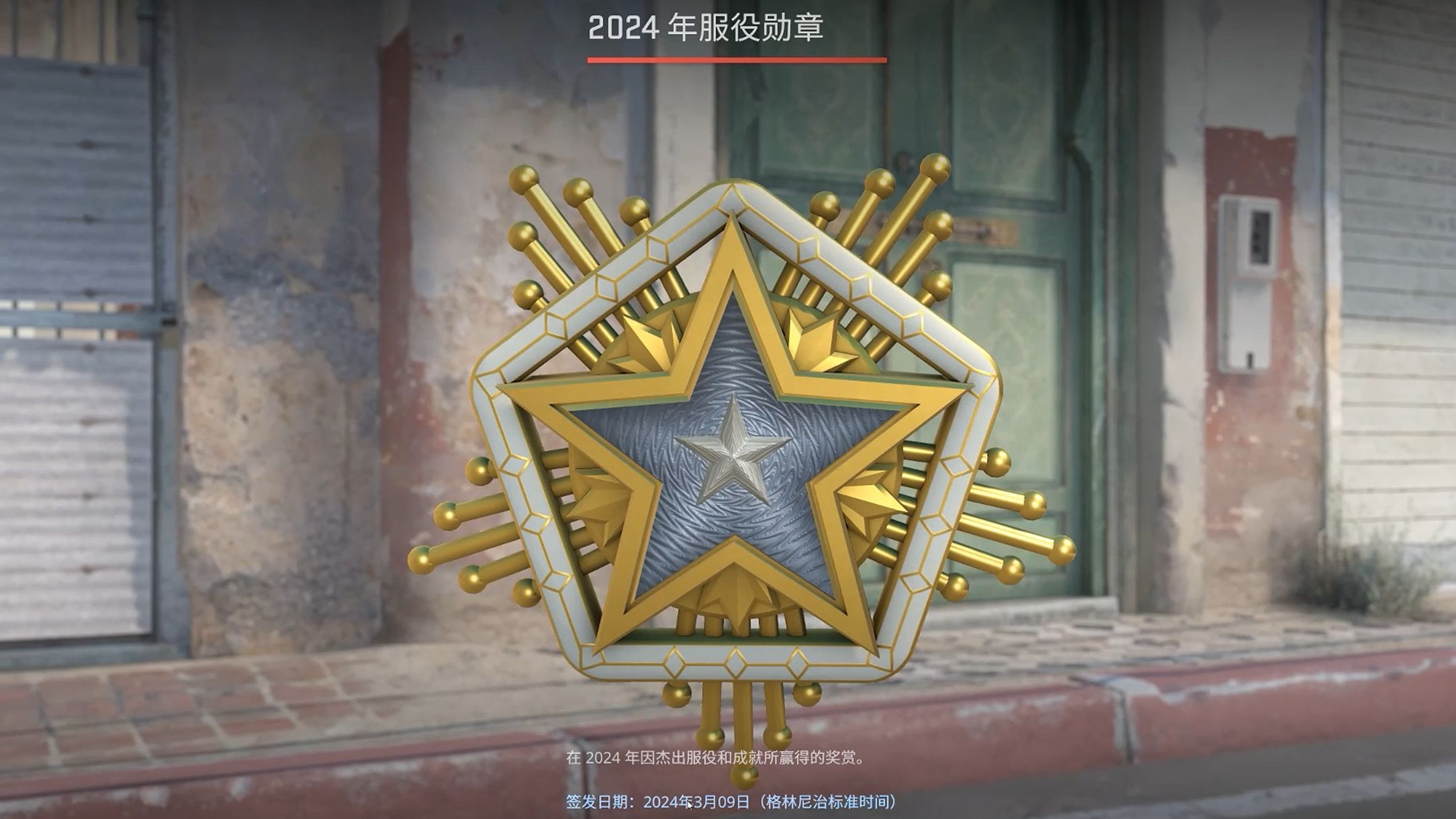 人生第一个服役勋章!