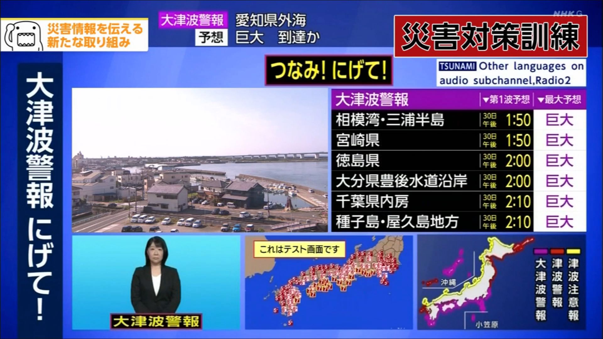 【NHK/防灾训练】南海海槽巨大地震(远州滩M9.0)【2024最新版】哔哩哔哩bilibili