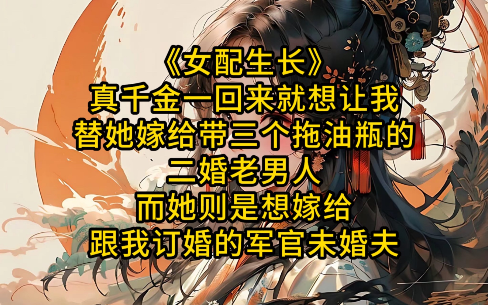 《女配生长》【年代++穿书+真假千金+重生】真千金一回来就想让我替她嫁给带三个拖油瓶的二婚老男人,而她则是想嫁给跟我订婚的军官未婚夫哔哩哔哩...