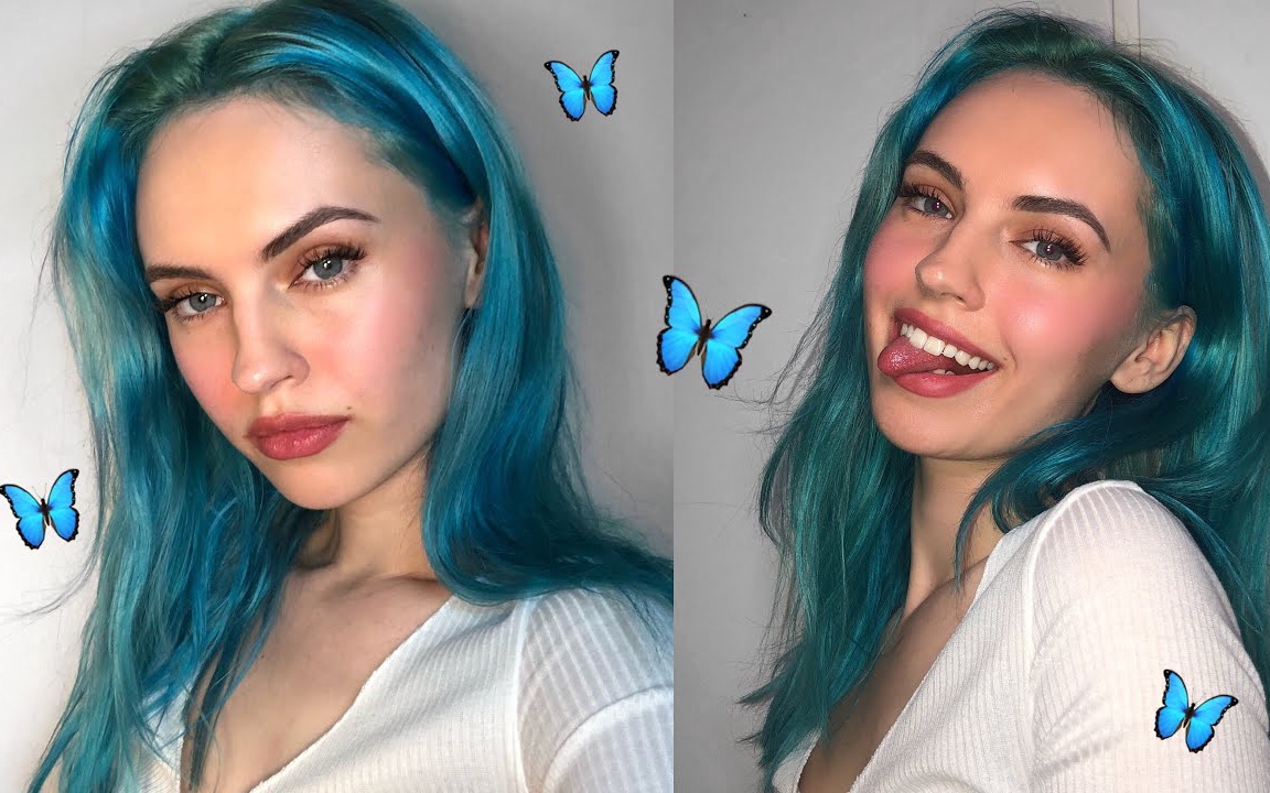 【irina】意外把头发染成了绿松石色|i bleached my hair and