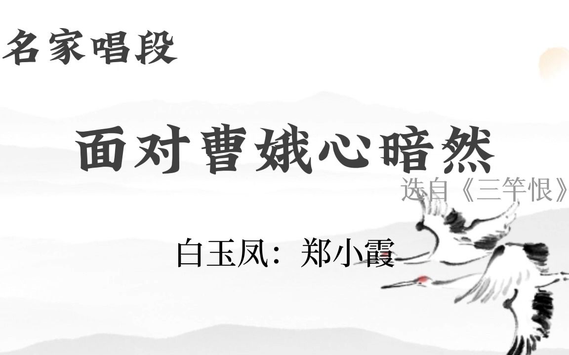 【名家唱段】潮剧《三竿很·面对曹娥心暗然》演唱:郑小霞