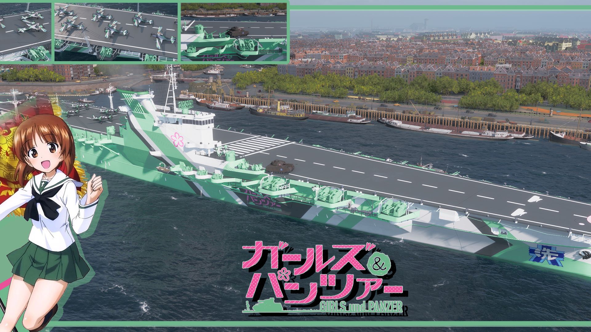 [战舰世界]白龙涂装mod-少女与战车大洗学园风格涂装