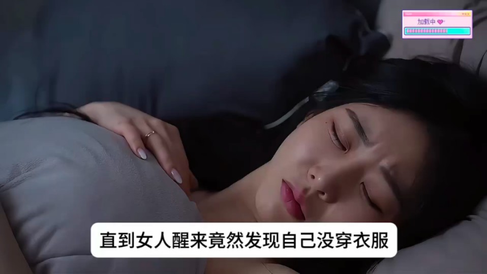 美女醒来发现衣服图片