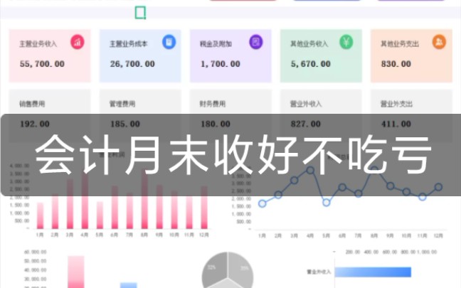 会计月末收好:普华永道可视化财务报表!填入数据1秒成图哔哩哔哩bilibili