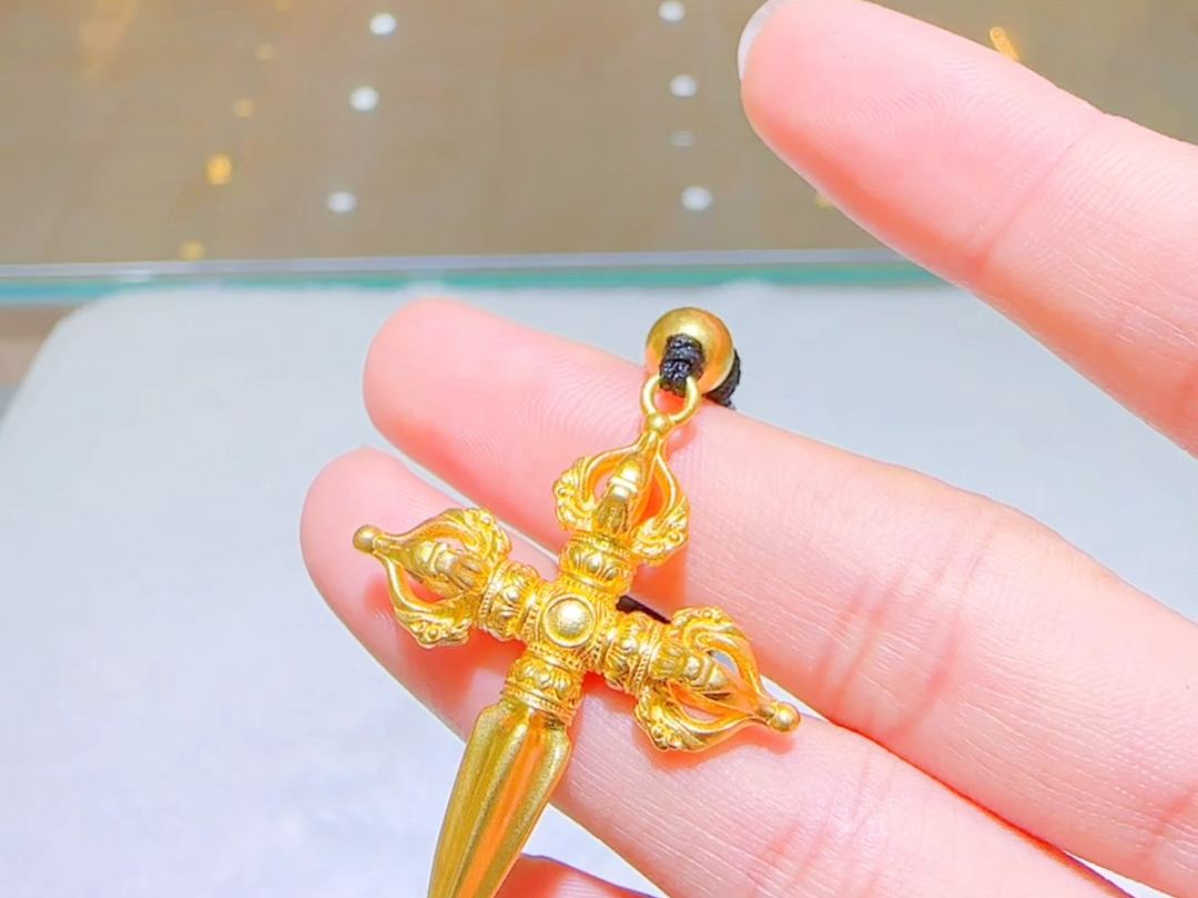 【十字金刚杵 】#足金999 #吊坠挂件 #黄金首饰