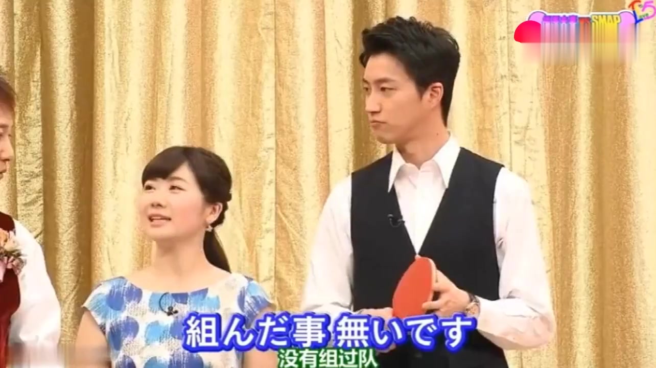 日本综艺福原爱和江宏杰对打边打球边说中文还打起高球