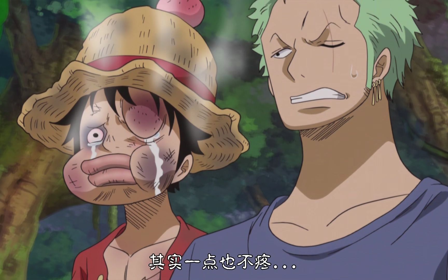 这应该是路飞被揍的最狠的几次了吧!