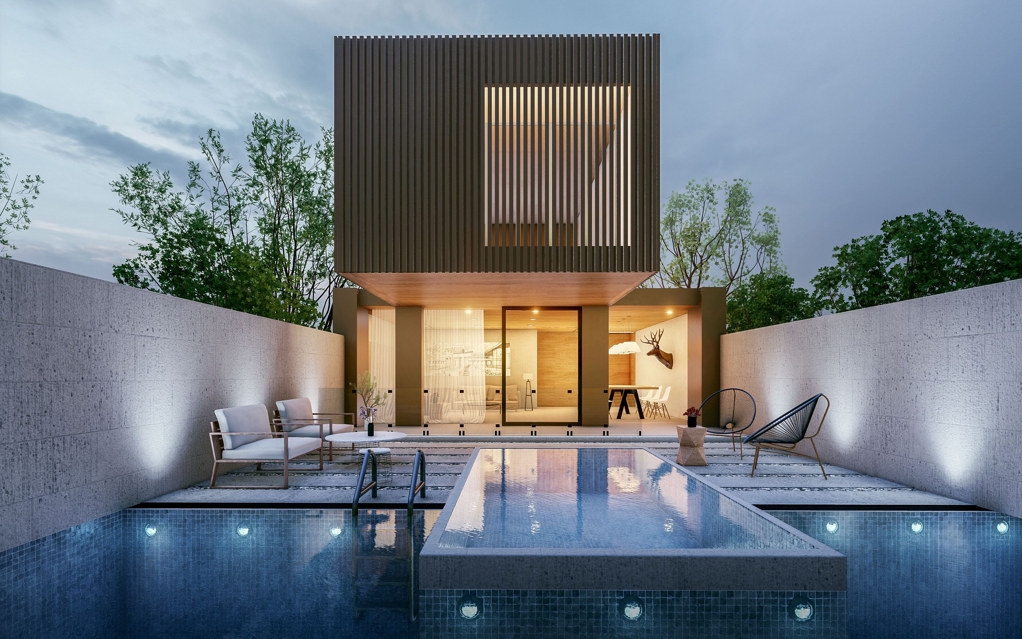 惊艳lumion9.02现代简约住宅建筑制作过程