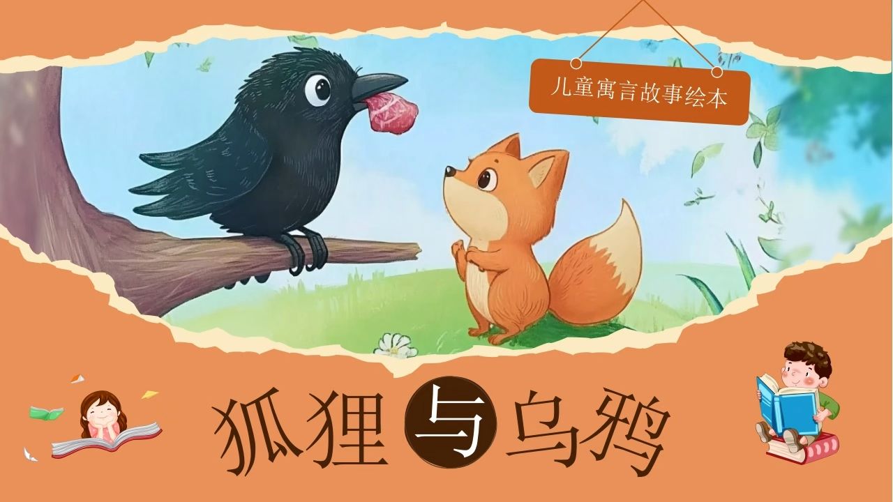 儿童寓言《狐狸和乌鸦》故事绘本ppt课件
