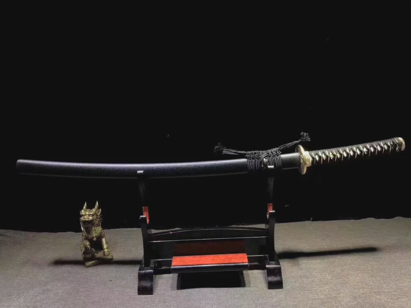 608花纹钢武士刀 纯铜装具