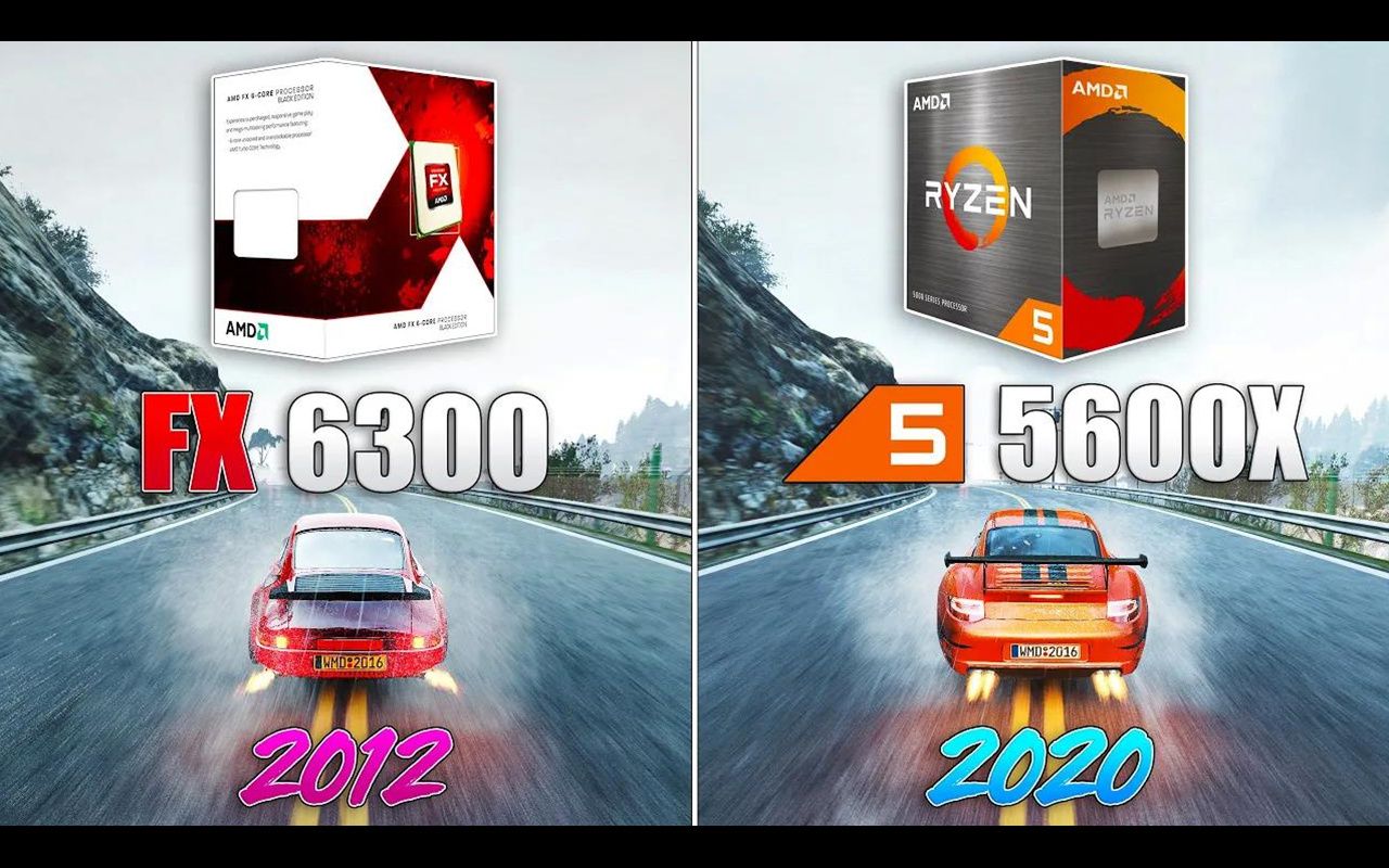 八年的差距:FX 6300 vs Ryzen 5 5600X | 显卡为 RTX 3080 | 1080p分辨率 9款游戏对比测试